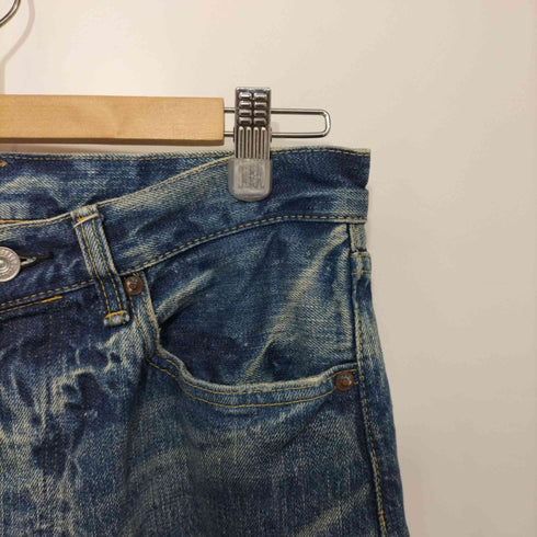 スペルバウンド SPELLBOUND MADE IN JAPAN 5Pルーズセルヴィッジデニムパンツ ボタンフライ 縦落ち 内股シングル メンズ 28