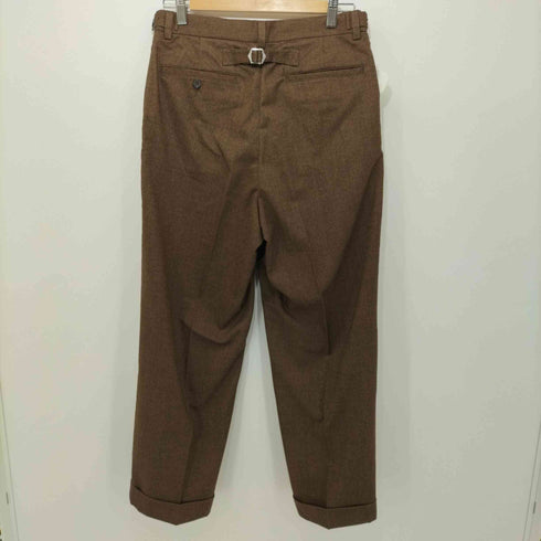 ビームスプラス BEAMS+ 2019AW ワイドトラウザーズ ヘリンボーン シンチバック 裾ダブル メンズ JPN:S