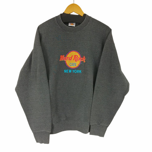 ハードロックカフェ Hard Rock Cafe 90s USA製 NEW YORK クルーネックスウェット メンズ import:XL