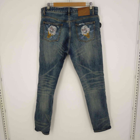 アイスクリーム ICE CREAM GLAZE JEAN ウォッシュ加工 クラッシュダメージ デニムパンツ RUNNING DOG DENIM メンズ 36