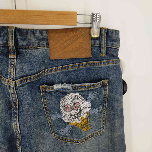 アイスクリーム ICE CREAM GLAZE JEAN ウォッシュ加工 クラッシュダメージ デニムパンツ RUNNING DOG DENIM メンズ 36