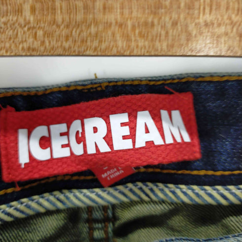 アイスクリーム ICE CREAM GLAZE JEAN ウォッシュ加工 クラッシュダメージ デニムパンツ RUNNING DOG DENIM メンズ 36