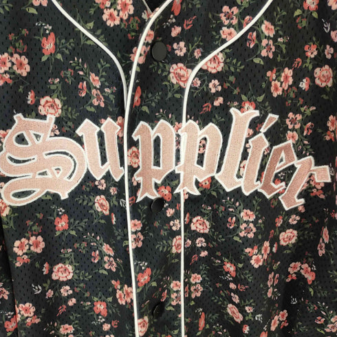 サプライヤー SUPPLIER Flower Mesh Baseball Shirt フラワーベースボールシャツ メンズ JPN:XL