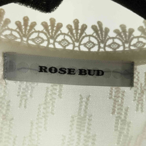 ローズバッド ROSE BUD シアー x レース ロングカーディガン レディース FREE