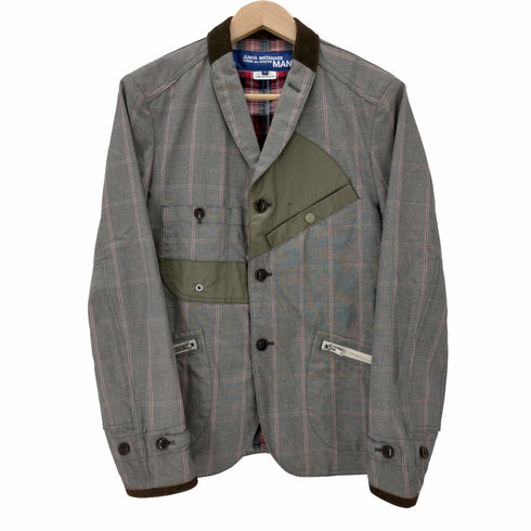 ジュンヤワタナベコムデギャルソンマン JUNYA WATANABE COMME des GARCONS MAN チェック柄切替3Bテーラードジャケット メンズ JPN:XS