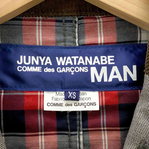 ジュンヤワタナベコムデギャルソンマン JUNYA WATANABE COMME des GARCONS MAN チェック柄切替3Bテーラードジャケット メンズ JPN:XS