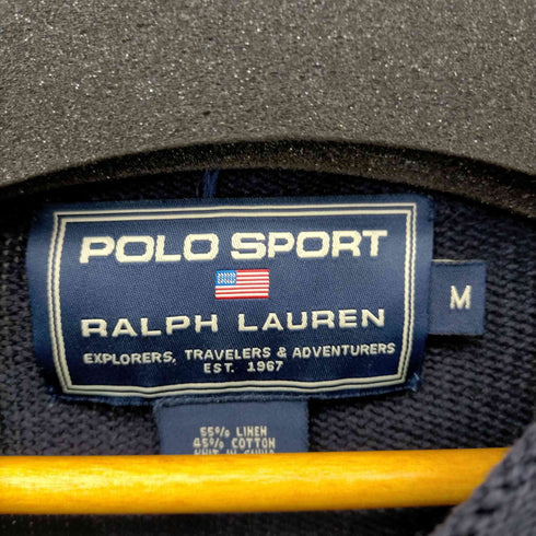 ポロスポーツラルフローレン POLO SPORT RALPH LAUREN 90S リネン混 ボーダー ローゲージニット メンズ JPN:M