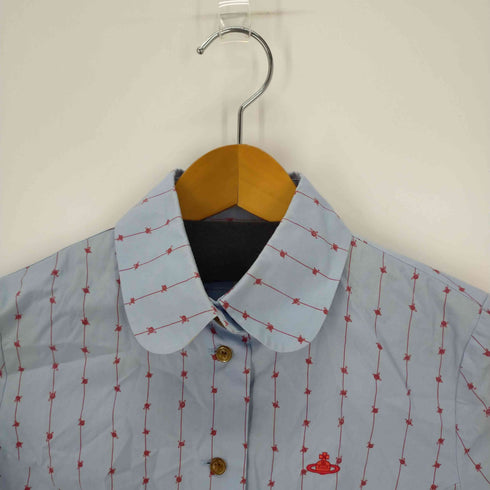 ヴィヴィアンウエストウッドレッドレーベル Vivienne Westwood RED LABEL オーブボタン S/Sシャツ オーブストライプ レディース JPN:2
