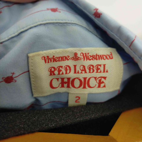 ヴィヴィアンウエストウッドレッドレーベル Vivienne Westwood RED LABEL オーブボタン S/Sシャツ オーブストライプ レディース JPN:2
