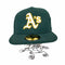 ニューエラ NEW ERA A's 59FIFTY チームロゴ刺繍 ベースボールキャップ メンズ 57.7