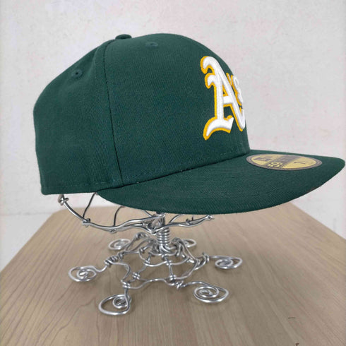 ニューエラ NEW ERA A's 59FIFTY チームロゴ刺繍 ベースボールキャップ メンズ 57.7