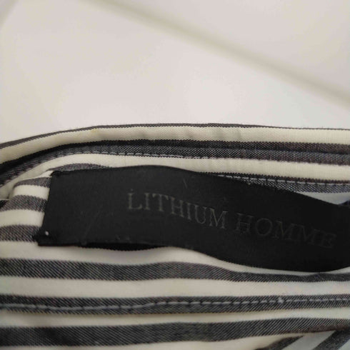 リチウムオム LITHIUM HOMME ストライプ比翼シャツ メンズ