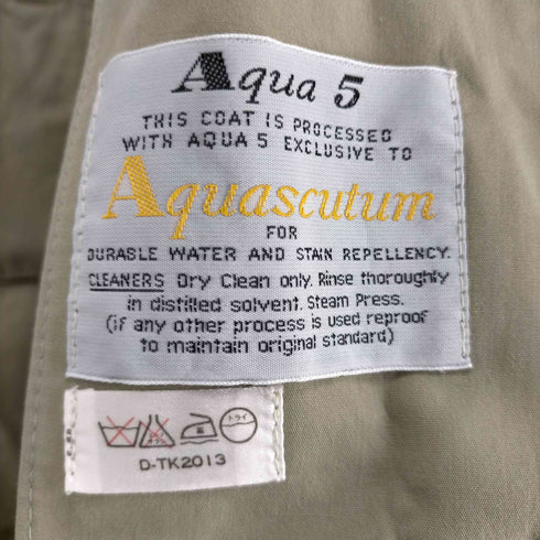 アクアスキュータム AQUASCUTUM Aqua 5 MADE IN ENGLAND 裏地無 トレンチコート 玉虫 レディース