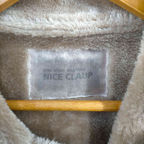 ナイスクラップ NICE CLAUP フェイクファー ムートンジャケット レディース FREE
