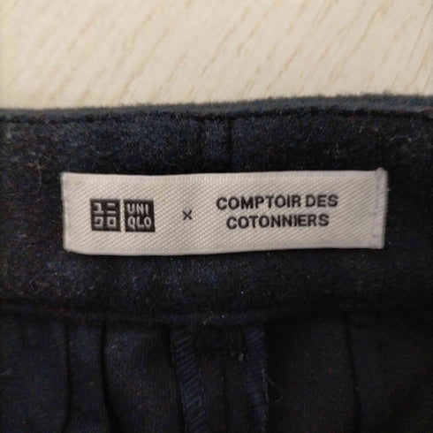 ユニクロ UNIQLO ブラッシュドジャージータックワイドパンツ レディース JPN:XS