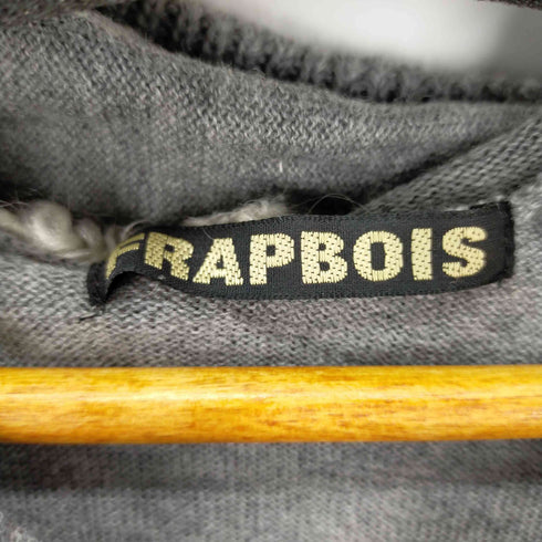 フラボア FRAPBOIS フード 切替編み ニットパーカー フードポンポン レディース JPN:1