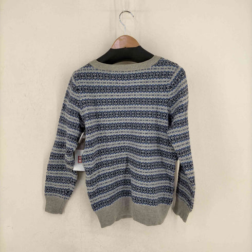 ホームスパン homspun 総柄 クルーネックニット レディース FREE