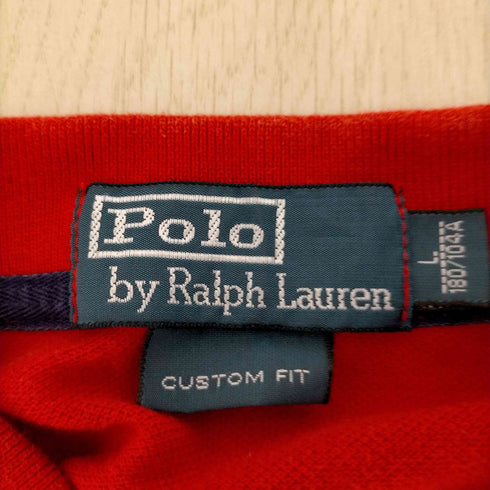 ポロバイラルフローレン Polo by RALPH LAUREN CUSTOM FIT 刺繍ポロシャツ メンズ JPN:L