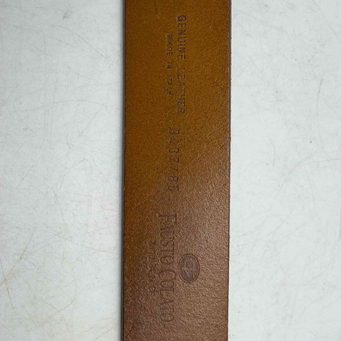 FAUSTO COLATO イタリア製 本革 Nbel 刻印 バックル レザー ベルト メンズ