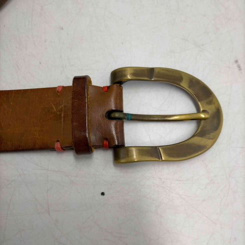 FAUSTO COLATO イタリア製 本革 SOLID BRASS 真鍮 バックル スタッズ レザー ベルト メンズ