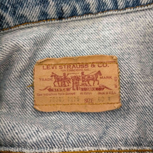 リーバイス Levis 87年製造 USA製 刻印743 70506-0216 デニムトラッカージャケット メンズ 40R