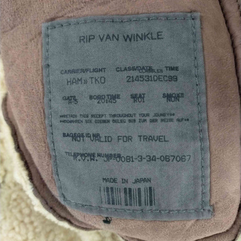 リップヴァンウィンクル RIP VAN WINKLE ジップアップムートンコート レディース