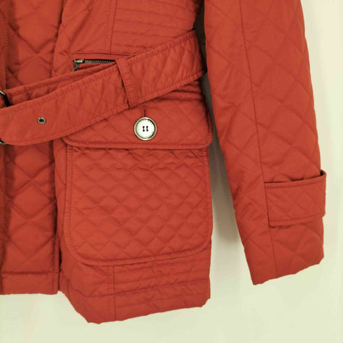 バーバリーロンドン BURBERRY LONDON 裏地ノバチェック ウエストベルト ハイネック キルティングコート レディース EUR:38