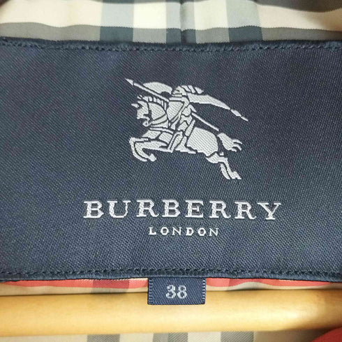 バーバリーロンドン BURBERRY LONDON 裏地ノバチェック ウエストベルト ハイネック キルティングコート レディース EUR:38