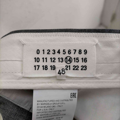 メゾンマルジェラ Maison Margiela 18SS ドローコード付きウールハーフスラックス メンズ JPN:48