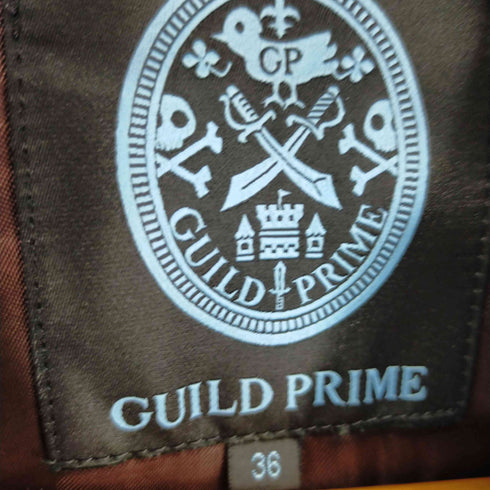 ギルドプライム GUILD PRIME ダブルライダースレザージャケット レディース 36