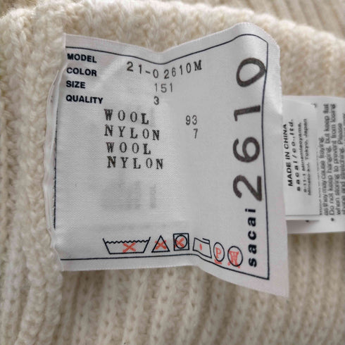 サカイ Sacai 21AW Wool Knit Pullover メンズ JPN:3