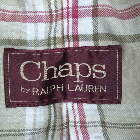 チャップスラルフローレン CHAPS RALPH LAUREN 80S 大文字タグ 裏地チェック ステンカラーコート メンズ