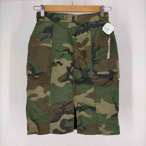 ヒステリックグラマー HYSTERIC GLAMOUR フロントフルジップ カモ柄 ポリタイトスカート レディース JPN:M