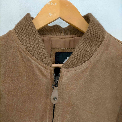 ELVIS PRESLEY 90S 背面メッセージ刺繍 ピッグレザー ジップアップブルゾン メンズ import:L