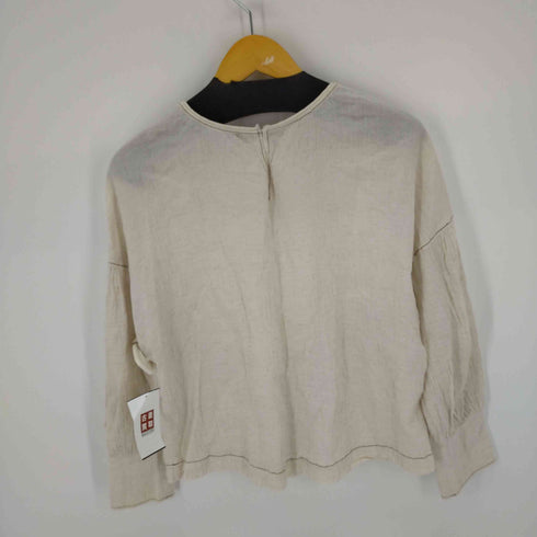 ザラ ZARA 楊柳コットンリネンブラウス レディース import:M