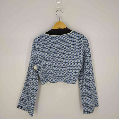 ザラ ZARA ジオメトリックジャガードトップス レディース import:L