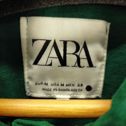 ザラ ZARA クロップドデニムジャケット 切りっぱなし レディース import:M