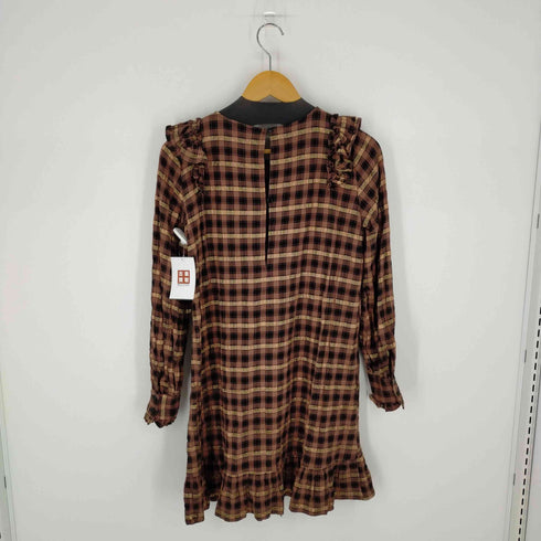 ザラ ZARA ラメチェックフリルワンピース レディース import:S