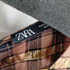 ザラ ZARA ラメチェックフリルワンピース レディース import:S