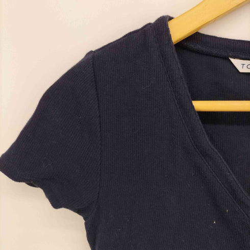 トミーヒルフィガー TOMMY HILFIGER ヴィンテージ レースアップ デザイン ワンポイント コットン スパンデックス トップス レディース import:S