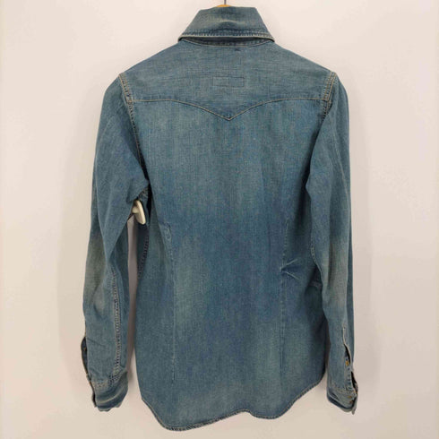 ラングラー Wrangler 刺繍入り スナップボタン デニム シャツ ジャケット レディース import:M