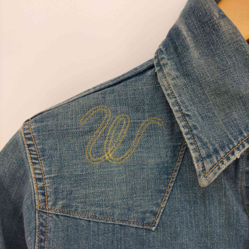 ラングラー Wrangler 刺繍入り スナップボタン デニム シャツ ジャケット レディース import:M