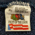 フルーツオブザルーム FRUIT OF THE LOOM 90s USA製 発泡プリント MICHIGAN クルーネックスウェット メンズ import:XL