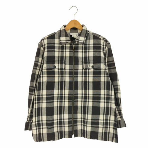 ジョーンズニューヨーク JONES NEW YORK ジップアップ コットンネルチェックシャツ メンズ import:M