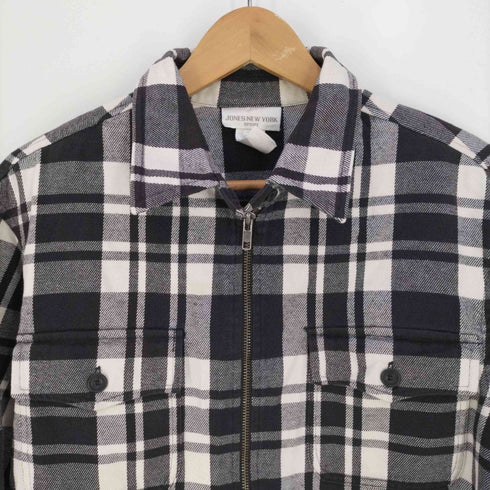 ジョーンズニューヨーク JONES NEW YORK ジップアップ コットンネルチェックシャツ メンズ import:M