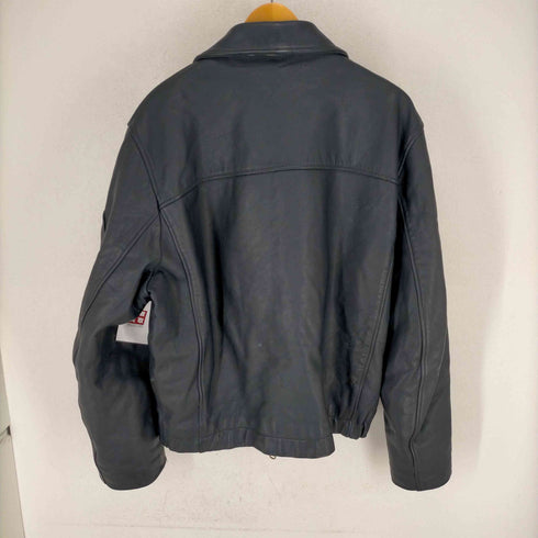 80~90s フランス軍 レザーフライトジャケット 民間品 メンズ JPN:52