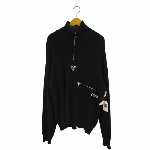 オーワイ OY SIDE ZIPPER POLA LOGO KNIT メンズ