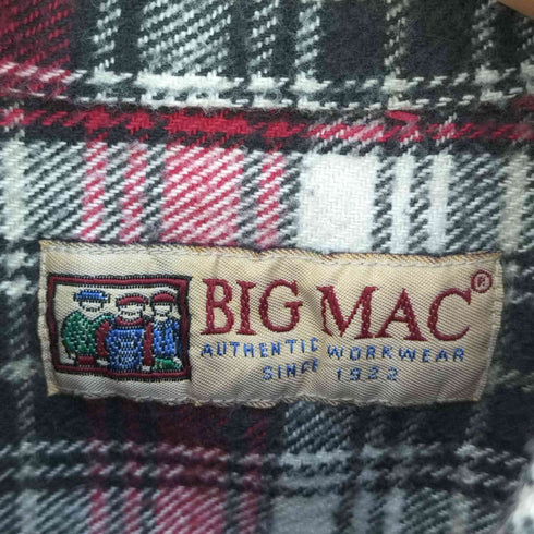 ビッグマック BIG MAC コットンネルチェックシャツ メンズ import:L
