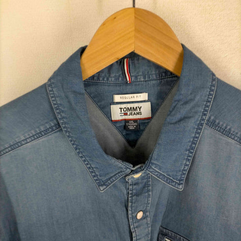 トミージーンズ tommy jeans スナップボタン デニムシャツ メンズ import:XXL