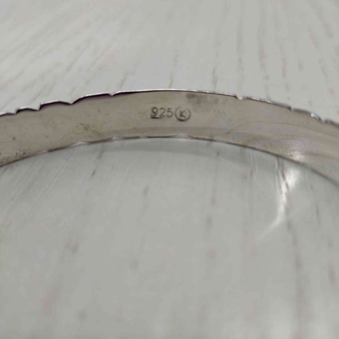 925刻印 ボタニカルデザインシルバーバングル メンズ